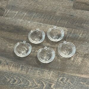 5 Vintage GLASBAKE APPLE RAMEKINS Single‎ Serve